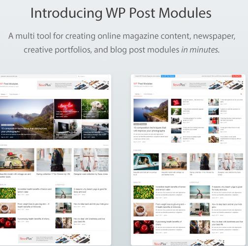 WP Post Modules v2.5.1 – WordPress新网报刊布局插件插图