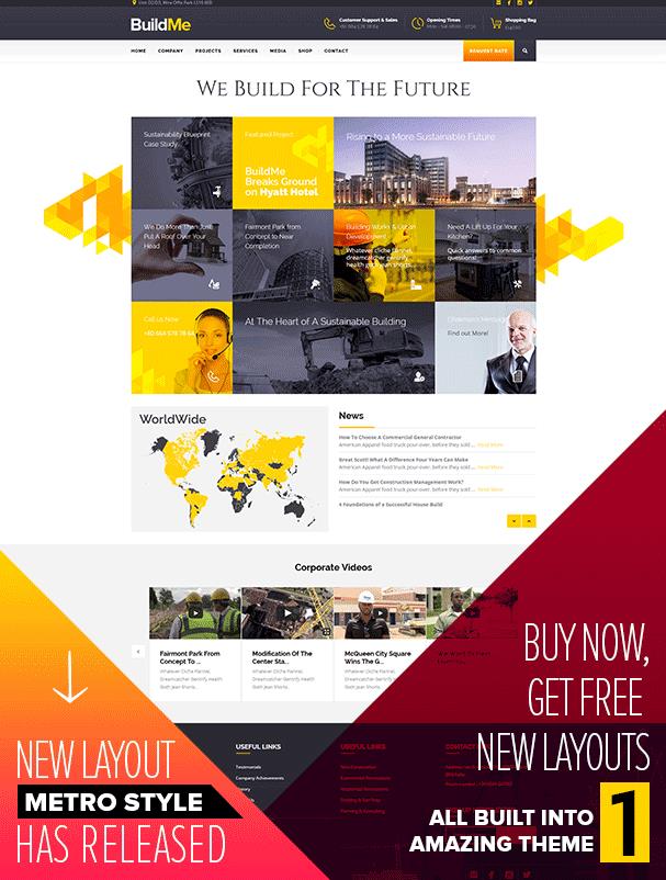 BuildMe v6.1 – WordPress建筑公司模板插图(1)