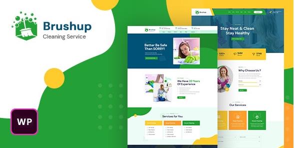 Brushup v1.0 wordpress清洁公司主题模板插图