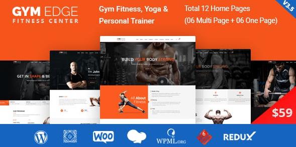 Gym Edge v3.51 –  WordPress健身房主题插图