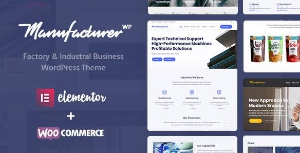 Manufacturer v1.3.13 – WordPress工厂和工业主题插图