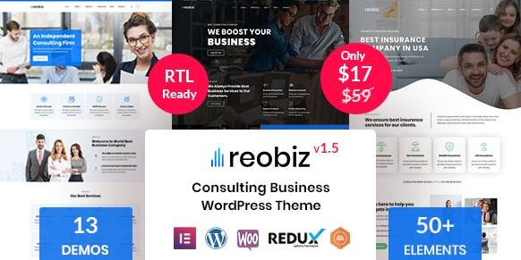 Reobiz v5.2.2(已汉化) – WordPress商务咨询主题
