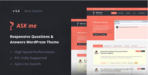 Ask Me v7.0.1破解版(已汉化) – WordPress问答主题