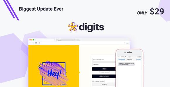 Digits v7.5.0.1 破解版+ Addons – WordPress手机号码注册和登录插件