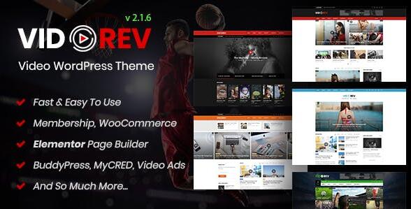 VidoRev v2.9.9.9.9.9.7 破解版(已汉化) – WordPress视频主题