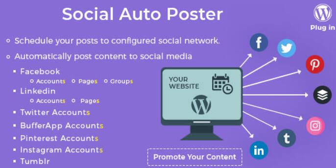 Social Auto Poster v5.5.1(已汉化)- WordPress自动发布内容到社交网络