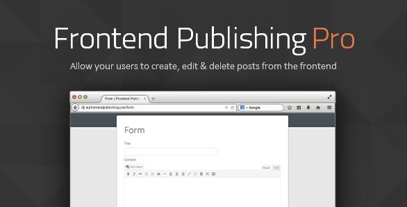 Frontend Publishing Pro v3.12.0 – WordPress帖子提交插件插图