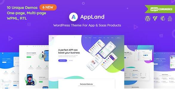 AppLand v2.9.4汉化版 – App和Saas产品的WordPress主题插图