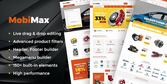 Mobimax v5.1 – WordPress汽车配件商店主题插图