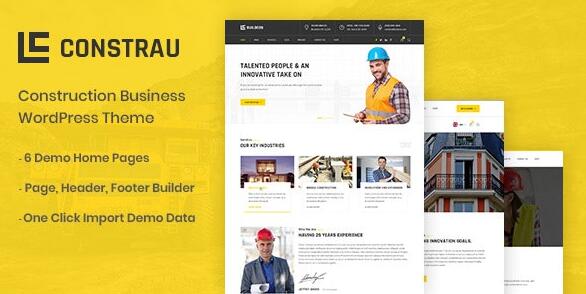 Constrau v1.2.4 – WordPress建筑业务商业主题插图