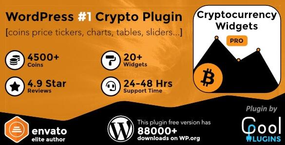 Cryptocurrency Widgets Pro v2.5.2 – WordPress加密插件插图