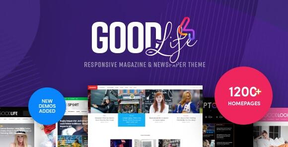 GoodLife v4.6.0破解版 – WordPress杂志和报纸主题插图