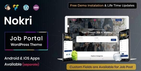 Nokri v1.6.4破解版 – Job Board WordPress主题