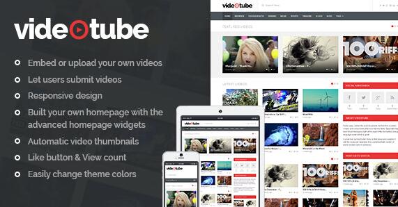 VideoTube v3.4.5破解版(已汉化) – WordPress响应式视频主题