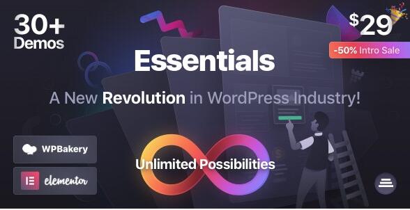 Essentials v3.2.20无限制版（已汉化） – WordPress多用途主题