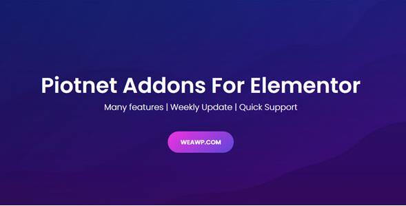 Piotnet Addons Pro For Elementor Pro v7.1.66（已汉化）
