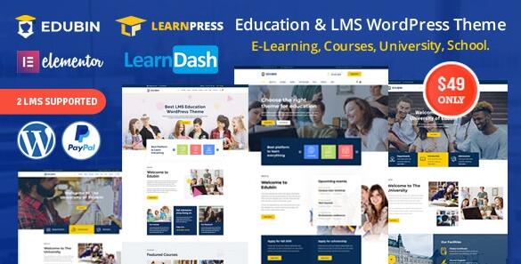 Edubin v9.4.9（已汉化） – WordPress教育LMS主题