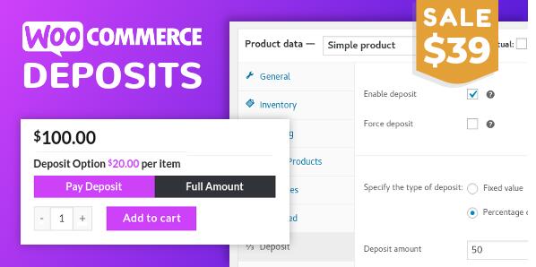 WooCommerce Deposits v4.6.10(已汉化) – WordPress部分付款插件