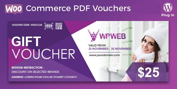 WooCommerce PDF Vouchers v5.2.2(已汉化) – WooCommerce PDF凭证插件