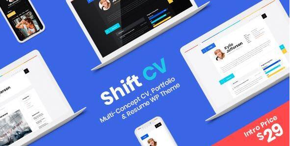 ShiftCV v3.0.13破解版 –WordPress博客\简历\作品集\ 主题插图