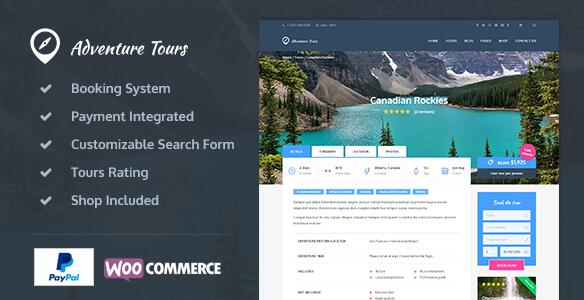 Adventure Tours v5.2.2 – WordPress旅游主题插图