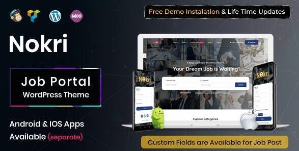 Nokri v1.5.2破解版 – Job Board WordPress主题插图