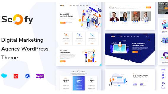 Seofy v1.6.9 – 数字营销公司WordPress主题插图