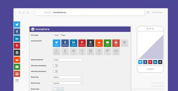Novashare v1.5.9破解版（已汉化）– WordPress社交分享插件插图