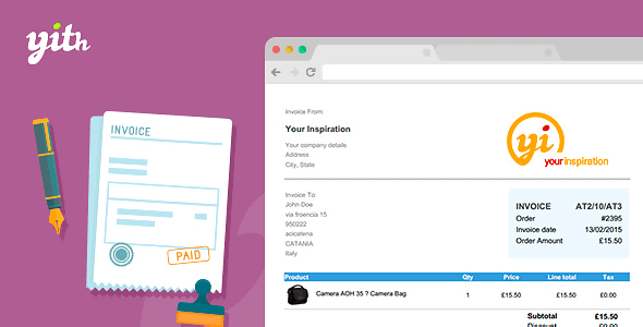 YITH WooCommerce PDF Invoice and Shipping List v4.25.0破解版