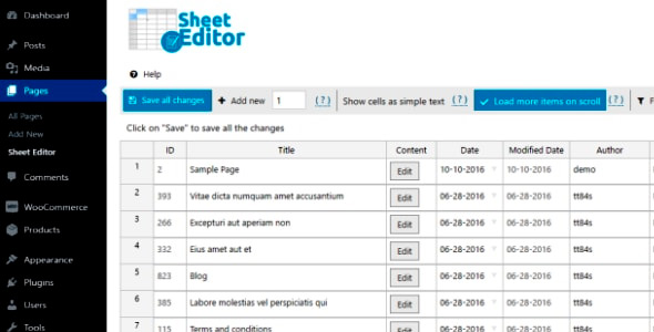 WP Sheet Editor User Profile Pro v1.5.29破解版(已汉化)