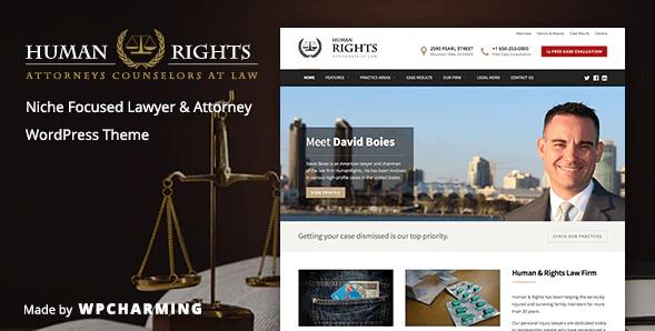 HumanRights v1.1.7破解版（已汉化） – WordPres律师主题