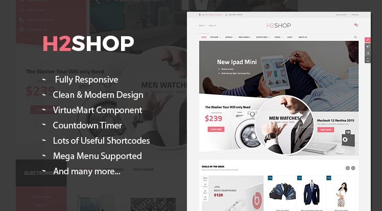 SJ H2shop v3.9.6破解版 – Joomla电商模板