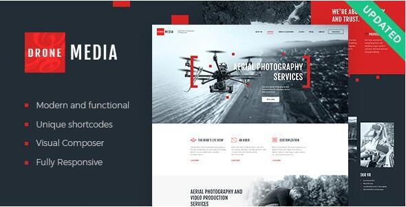 Drone Media v2.2 – WordPress航拍摄影和摄像主题插图