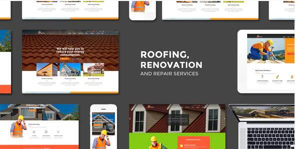 Roofing v3.4破解版 – WordPress建筑公司主题插图