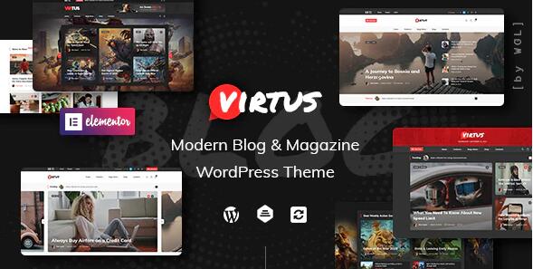 Virtus v1.2.2破解版 – WordPress现代博客和杂志主题插图