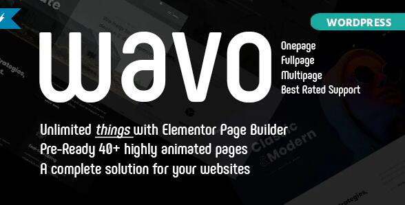 Wavo v2.1.9破解版 – WordPress公司主题插图