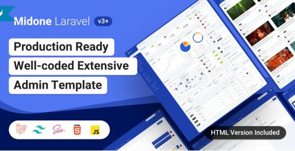 Midone v5.0.3 – 管理后台模板+ HTML版本+ XD设计文件插图