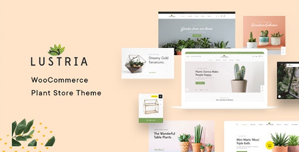 Lustria v4.5 – WordPress多功能植物商店主题插图