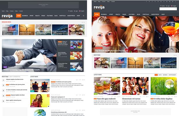 Revija v3.9 – WordPress新闻主题插图