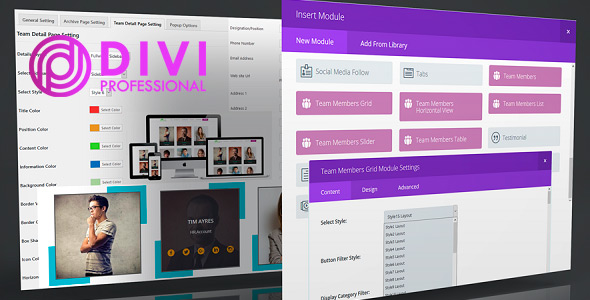 Divi Team Members v1.4.1 – WordPress团队成员插件插图