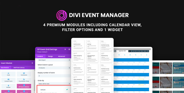 Divi Event Manager Plugin v1.52 – WordPress事件管理插件插图