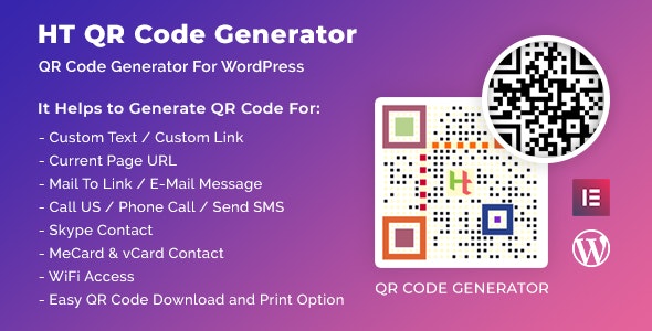 HT QR Code Generator v2.3.7 – WordPressQR代码插件插图