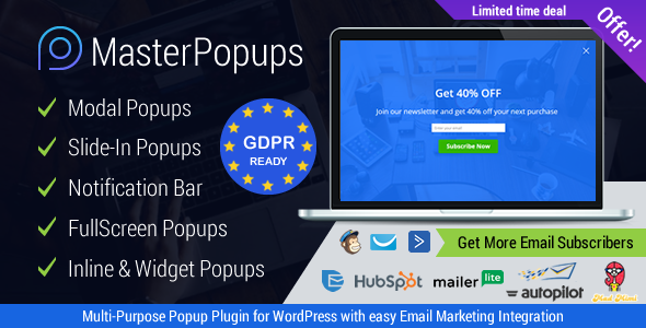 Master Popups v3.9.2破解版 – WordPress弹出窗口插件插图