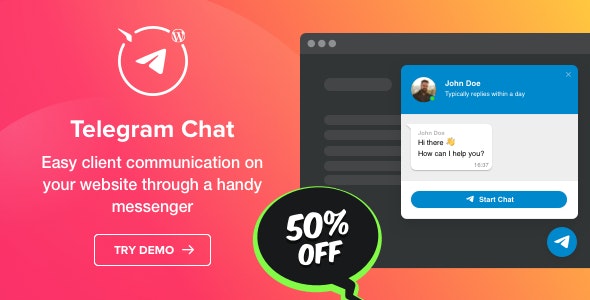 Telegram Chat v5.1全网独家破解版（已汉化） – WordPress在线客服插件插图