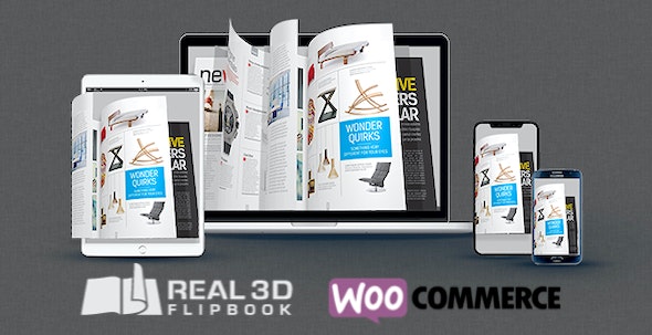 WooCommerce Real3D Flipbook Addon v1.0 – WordPress翻书效果插件