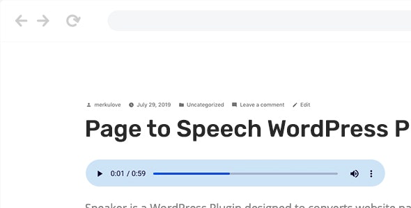 Speaker v4.1.8（已汉化） – WordPress的页面语音转换插件