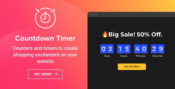 Countdown Timer v1.4.0 – WordPress倒计时插件
