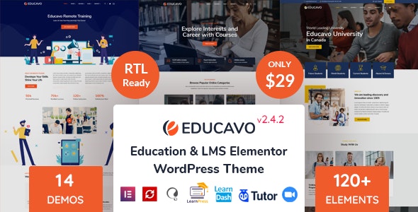 Educavo v3.2.5 – WordPress教育主题插图