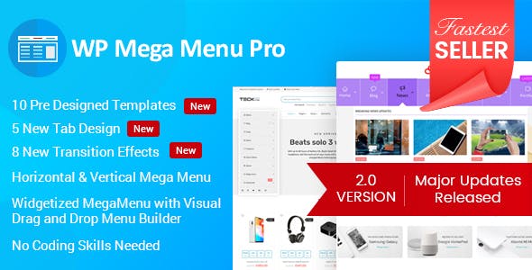 WP Mega Menu Pro v2.1.7 – WordPress的响应式Mega Menu插件插图