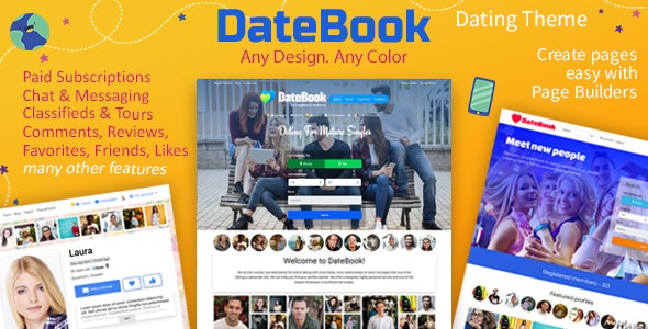 DateBook v4.8.5 – WordPress约会主题插图